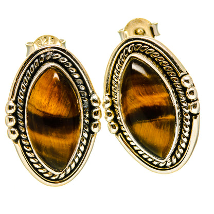 Tiger Eye Earrings handcrafted by Ana Silver Co - EARR414538