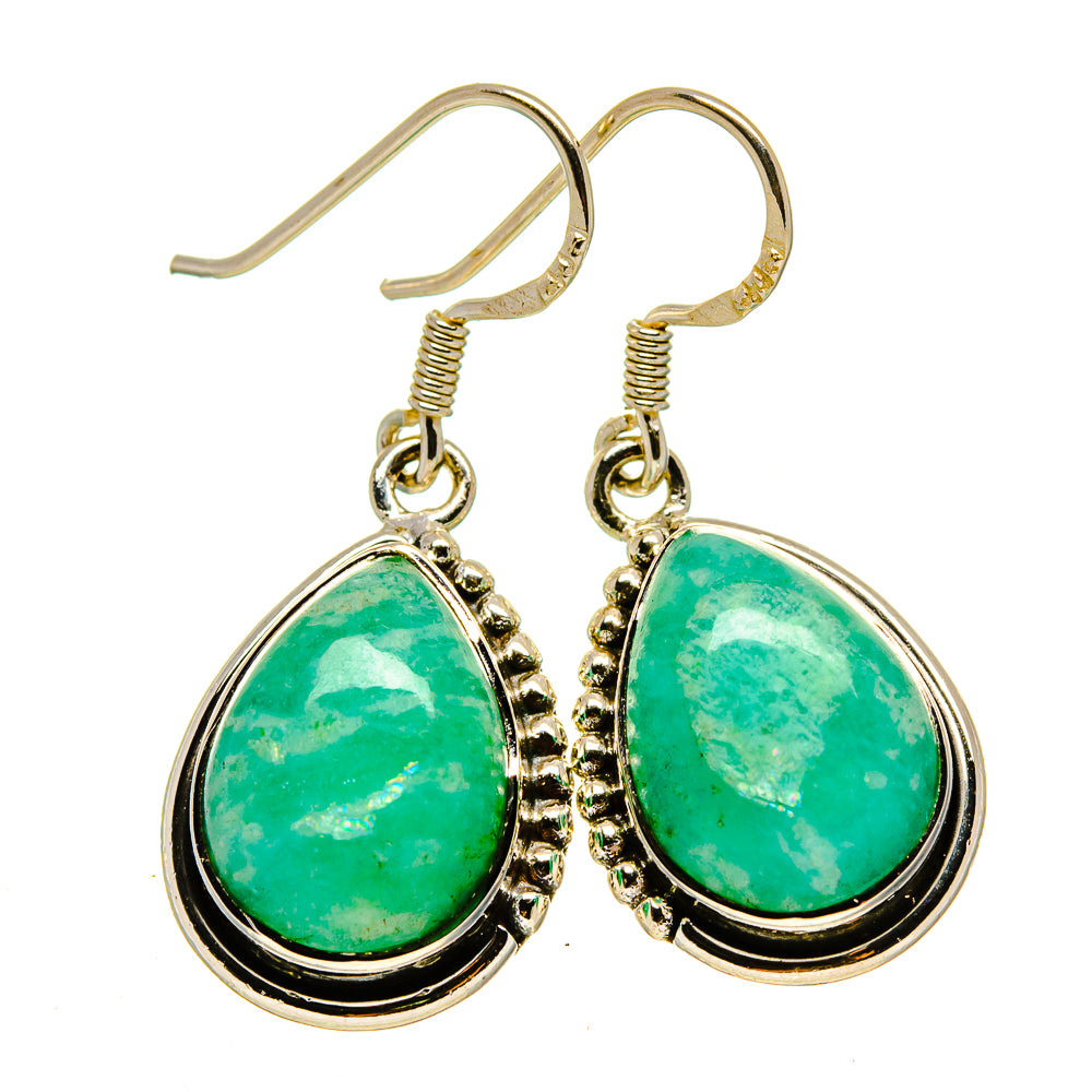 Amazonite Earrings handcrafted by Ana Silver Co - EARR414549