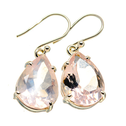Rose Quartz Earrings handcrafted by Ana Silver Co - EARR414554