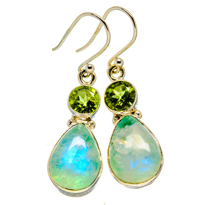 Green Moonstone Earrings handcrafted by Ana Silver Co - EARR414555