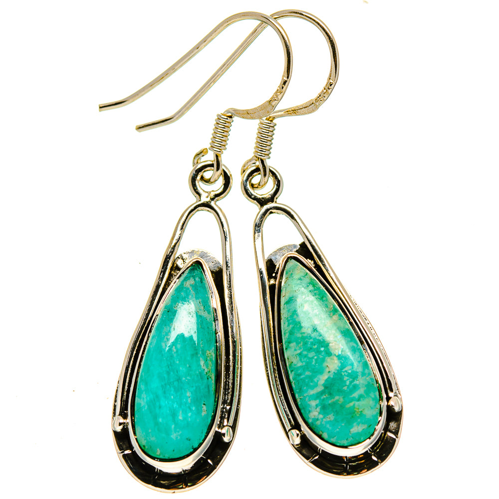 Amazonite Earrings handcrafted by Ana Silver Co - EARR414565