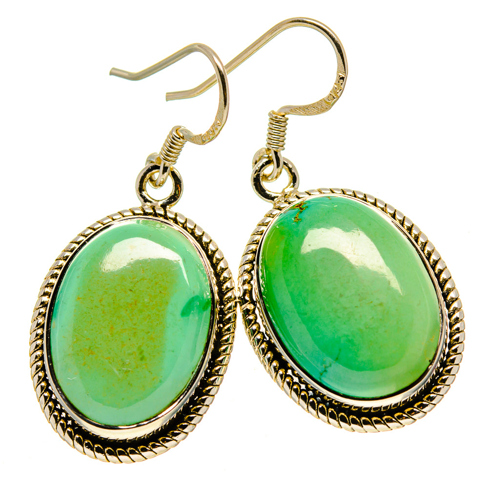 Tibetan Turquoise Earrings handcrafted by Ana Silver Co - EARR414568