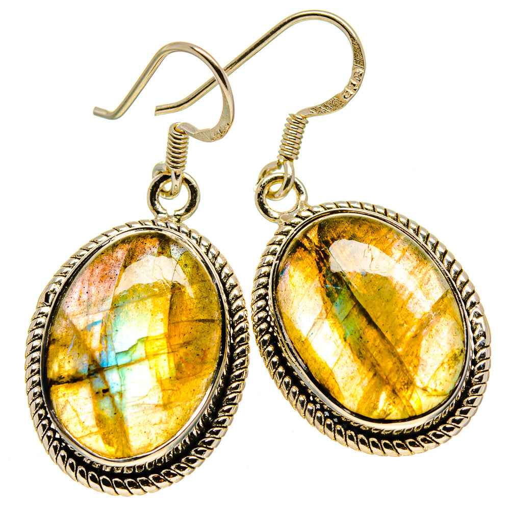 Labradorite Earrings handcrafted by Ana Silver Co - EARR414569