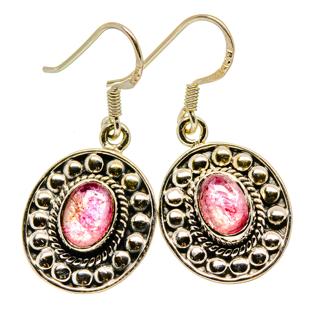 Pink Tourmaline Earrings handcrafted by Ana Silver Co - EARR414571