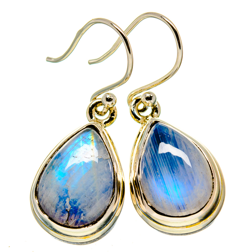 Rainbow Moonstone Earrings handcrafted by Ana Silver Co - EARR414572