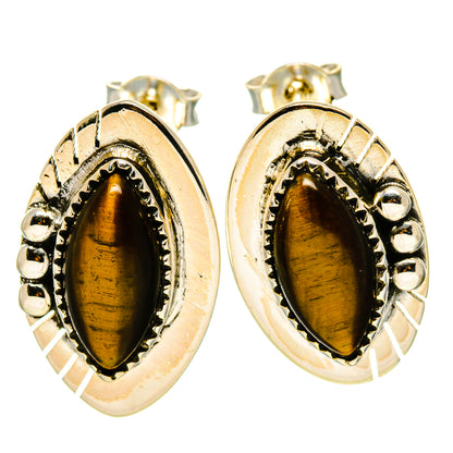 Tiger Eye Earrings handcrafted by Ana Silver Co - EARR414593