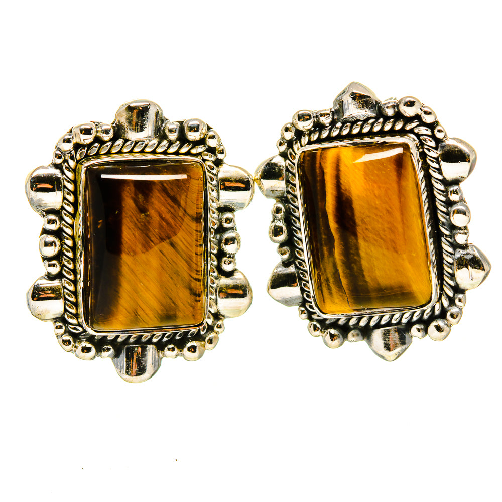 Tiger Eye Earrings handcrafted by Ana Silver Co - EARR414597