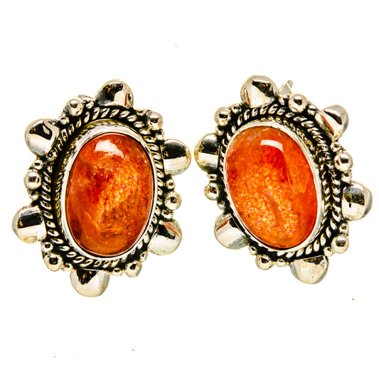 Sunstone Earrings handcrafted by Ana Silver Co - EARR414609