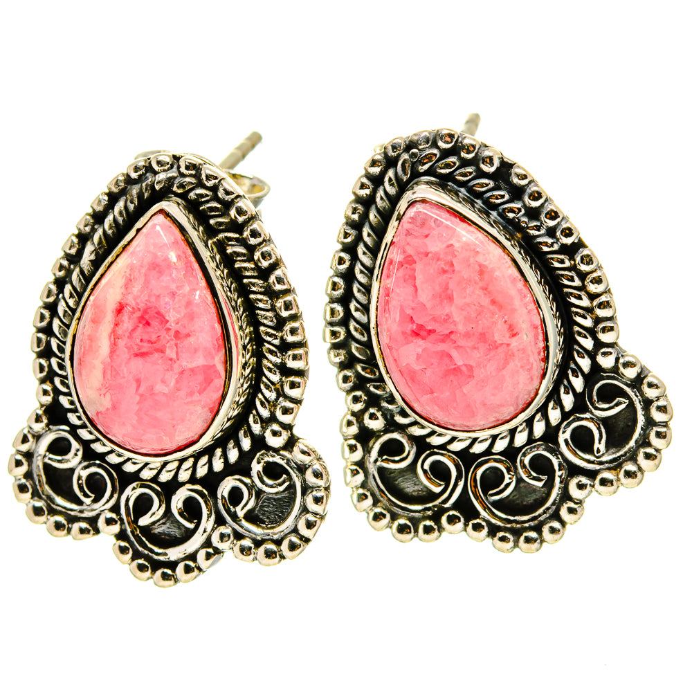 Rhodochrosite Earrings handcrafted by Ana Silver Co - EARR414612
