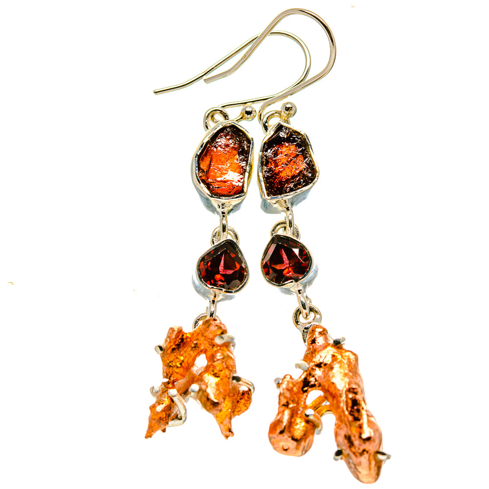 Splash Copper Earrings handcrafted by Ana Silver Co - EARR414623