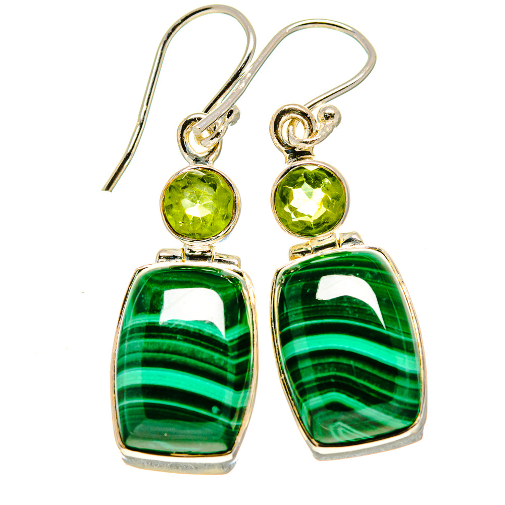 Malachite Earrings handcrafted by Ana Silver Co - EARR414633