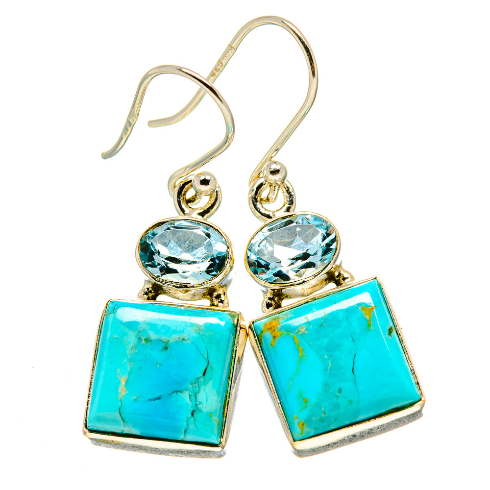 Arizona Turquoise Earrings handcrafted by Ana Silver Co - EARR414634