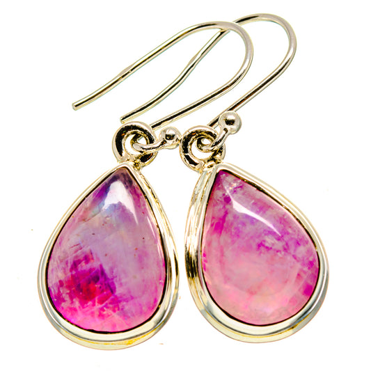 Pink Moonstone Earrings handcrafted by Ana Silver Co - EARR414635