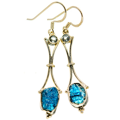 Blue Fluorite Earrings handcrafted by Ana Silver Co - EARR414658