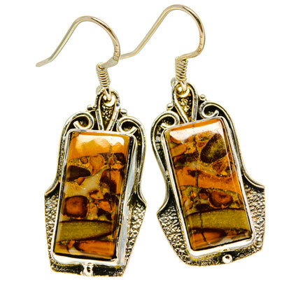 Bamboo Jasper Earrings handcrafted by Ana Silver Co - EARR414661