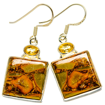 Bamboo Jasper Earrings handcrafted by Ana Silver Co - EARR414663