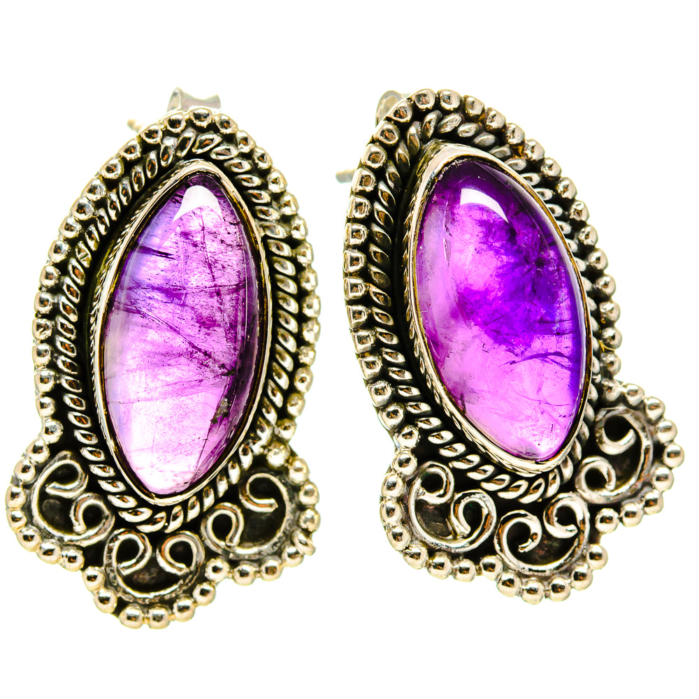 Amethyst Earrings handcrafted by Ana Silver Co - EARR414670