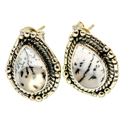 Dendritic Opal Earrings handcrafted by Ana Silver Co - EARR414678