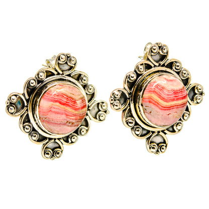 Rhodochrosite Earrings handcrafted by Ana Silver Co - EARR414685