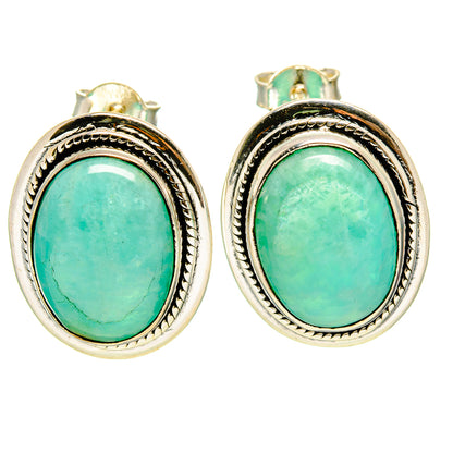 Amazonite Earrings handcrafted by Ana Silver Co - EARR414686