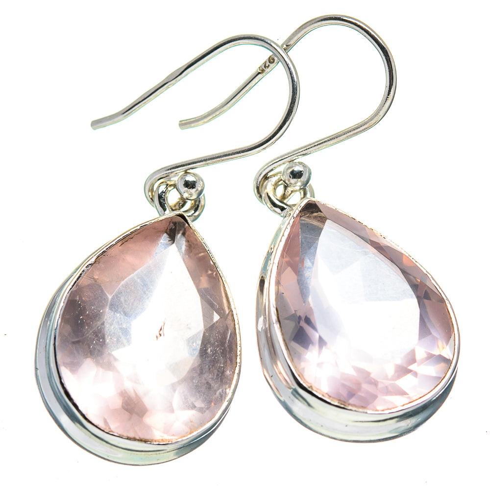 Rose Quartz Earrings handcrafted by Ana Silver Co - EARR414710