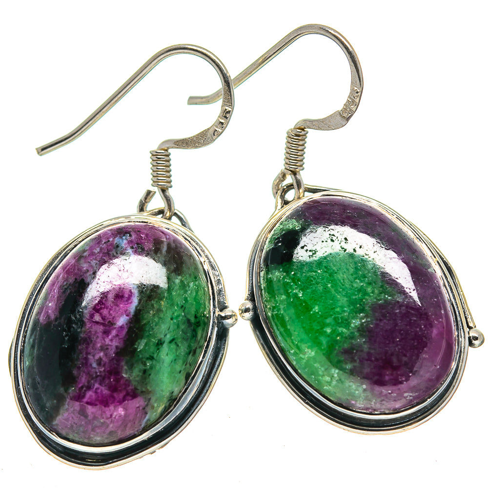 Ruby Zoisite Earrings handcrafted by Ana Silver Co - EARR414715