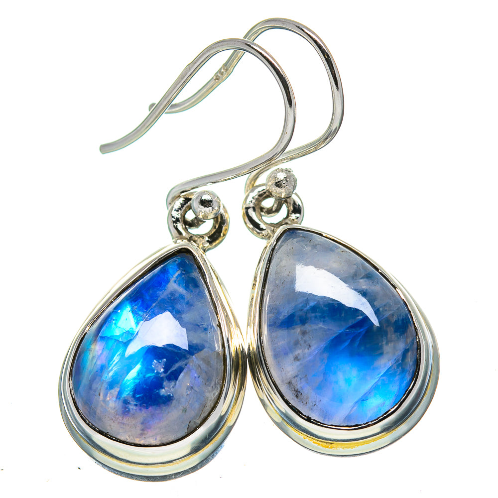 Rainbow Moonstone Earrings handcrafted by Ana Silver Co - EARR414716