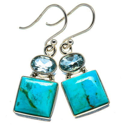 Arizona Turquoise Earrings handcrafted by Ana Silver Co - EARR414722