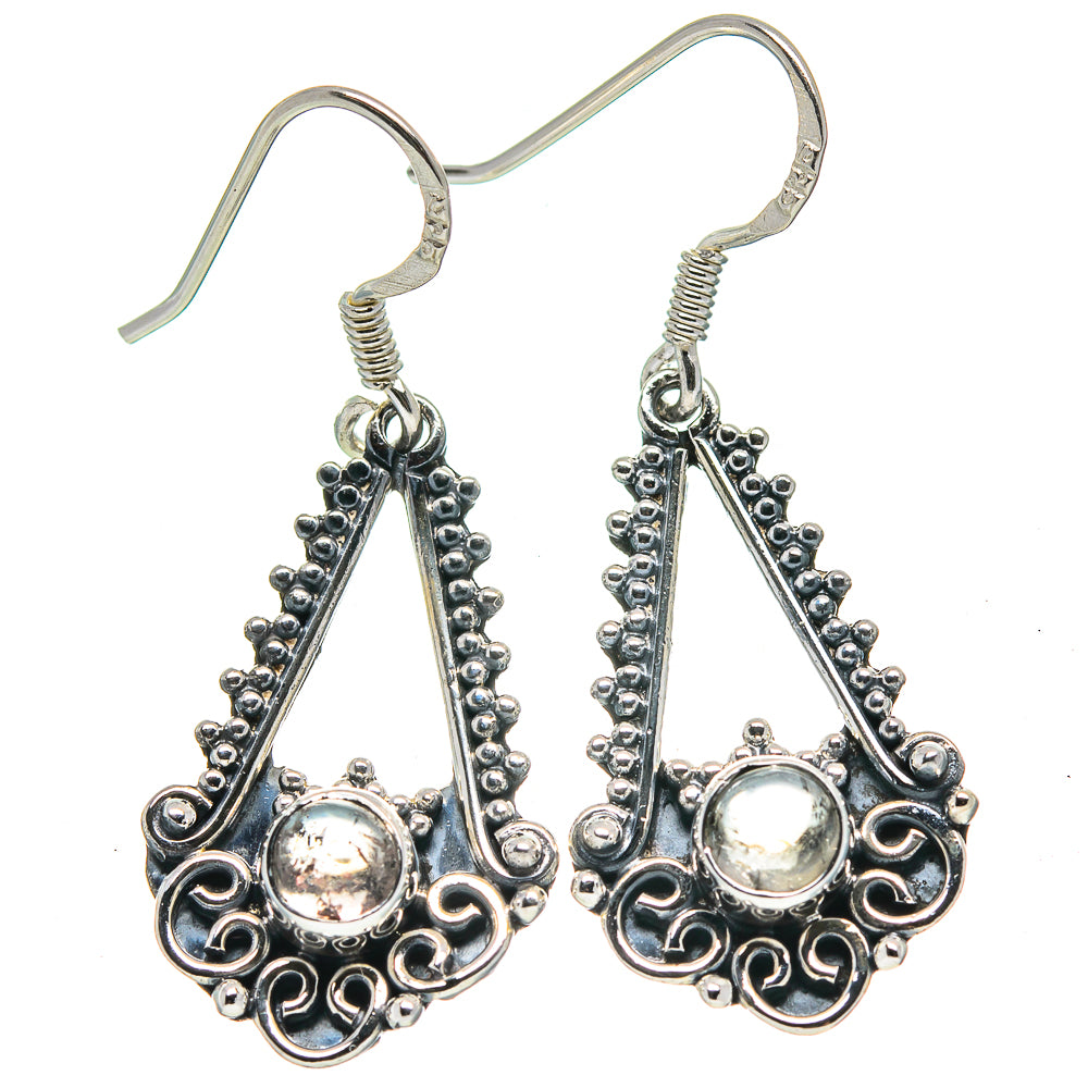 Rainbow Moonstone Earrings handcrafted by Ana Silver Co - EARR414740