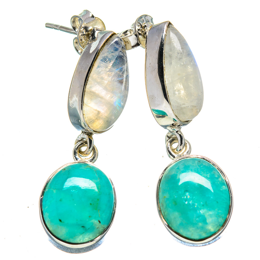 Amazonite Earrings handcrafted by Ana Silver Co - EARR414753