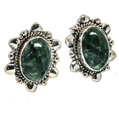 Seraphinite Earrings handcrafted by Ana Silver Co - EARR414754