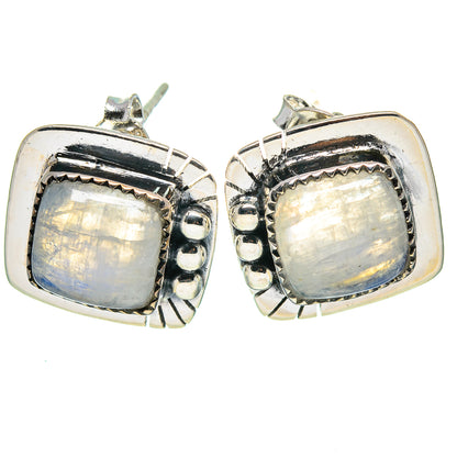 Rainbow Moonstone Earrings handcrafted by Ana Silver Co - EARR414759