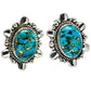 Blue Copper Composite Turquoise Earrings handcrafted by Ana Silver Co - EARR414764