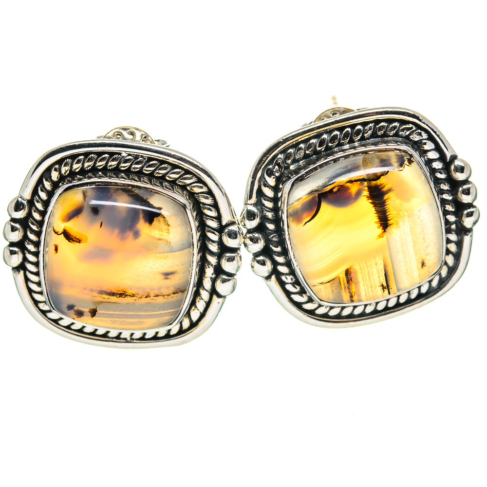 Montana Agate Earrings handcrafted by Ana Silver Co - EARR414766