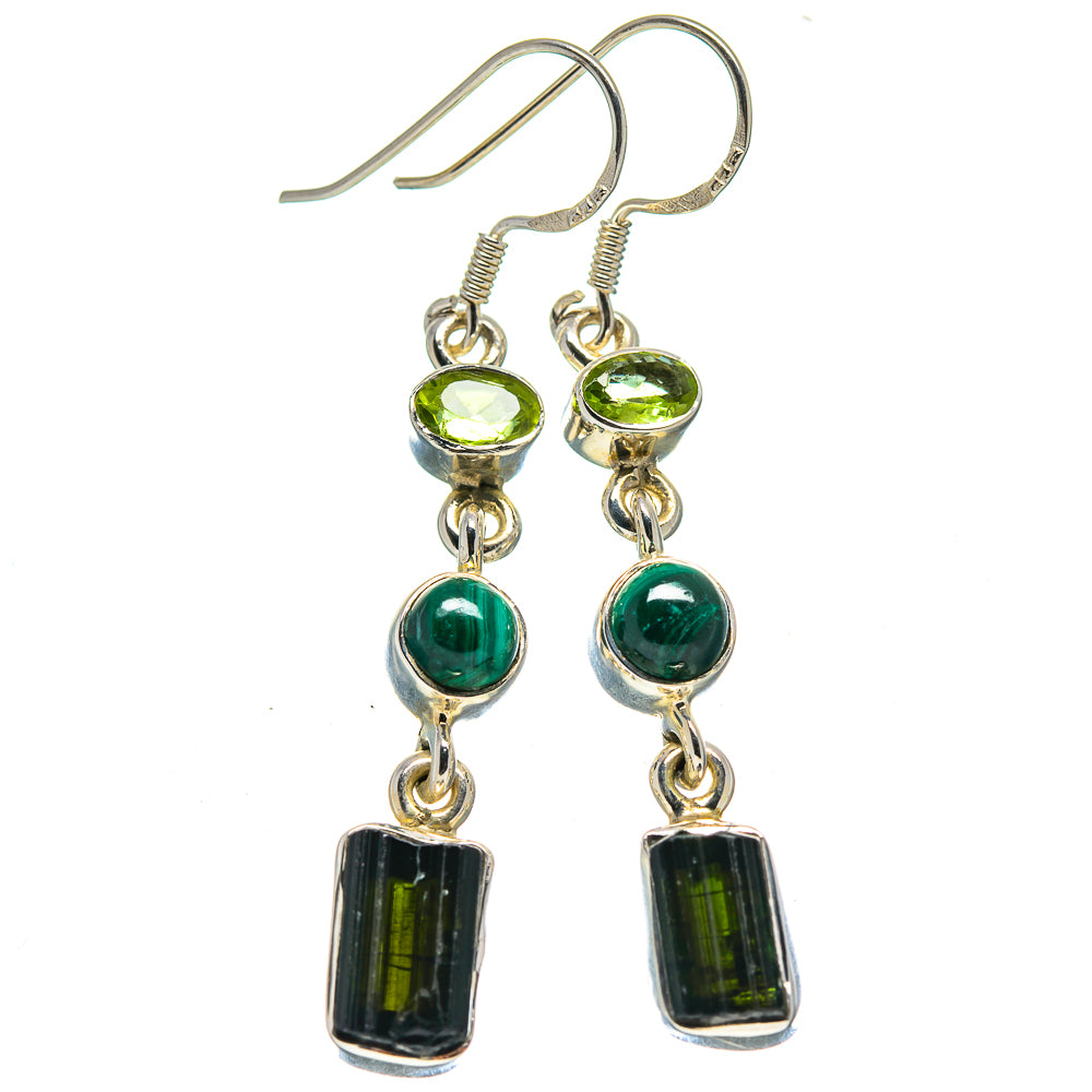 Green Tourmaline Earrings handcrafted by Ana Silver Co - EARR414769