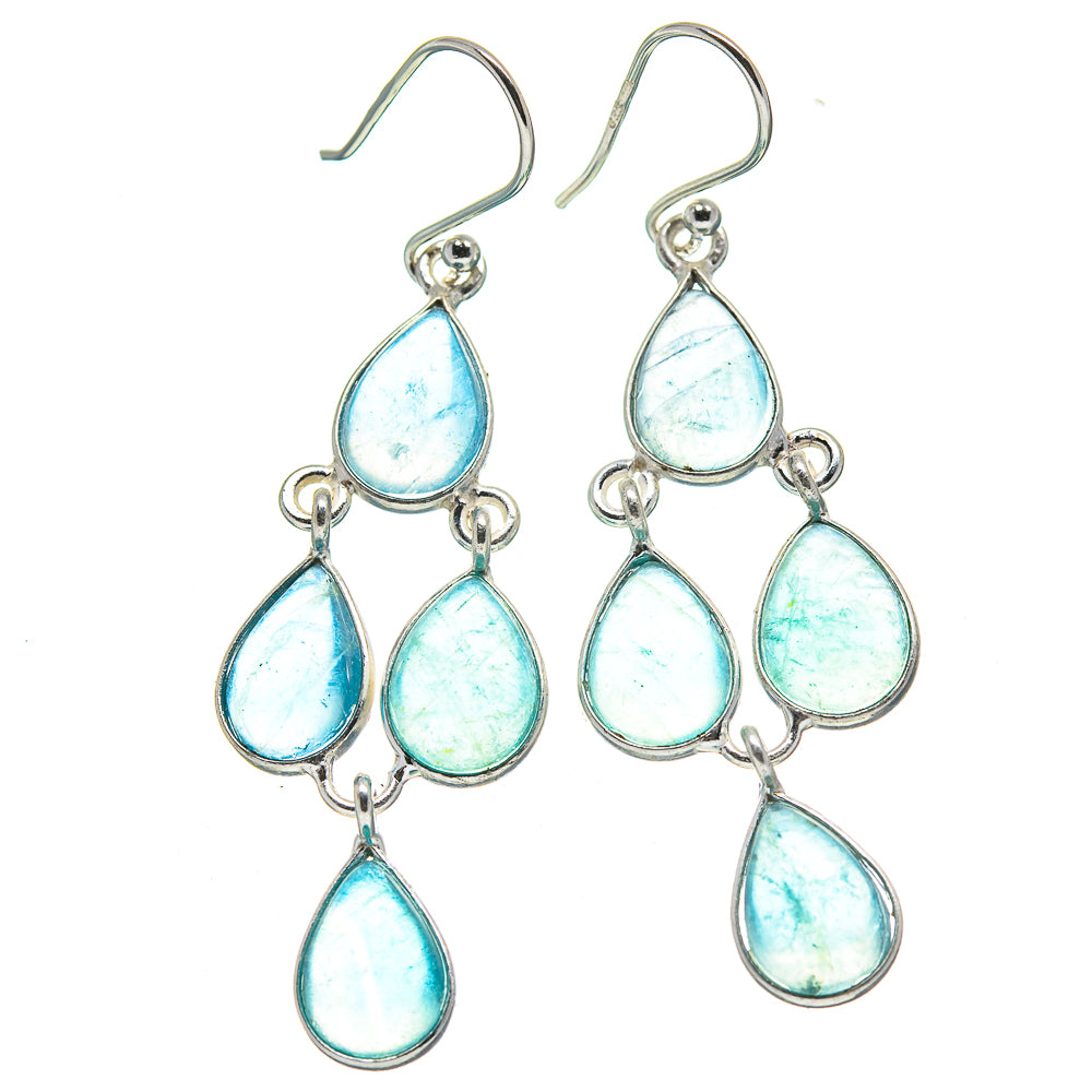 Aqua Chalcedony Earrings handcrafted by Ana Silver Co - EARR414770