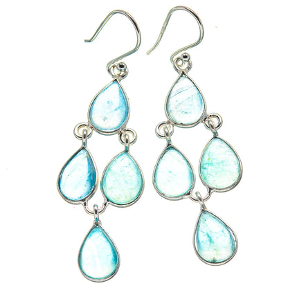 Aqua Chalcedony Earrings handcrafted by Ana Silver Co - EARR414770
