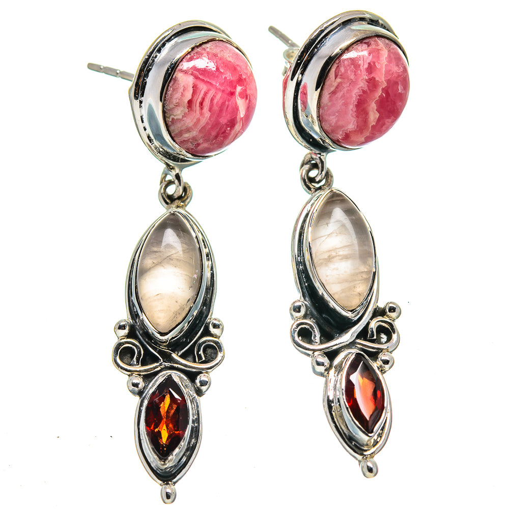 Rhodochrosite Earrings handcrafted by Ana Silver Co - EARR414782