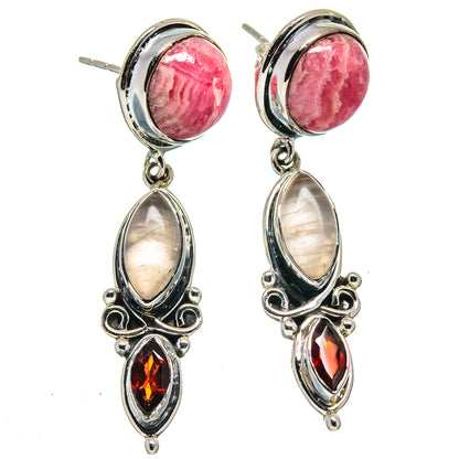 Rhodochrosite Earrings handcrafted by Ana Silver Co - EARR414782