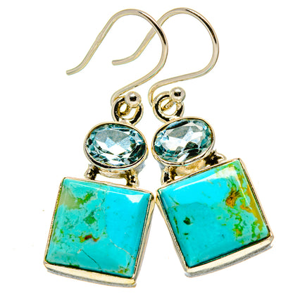 Arizona Turquoise Earrings handcrafted by Ana Silver Co - EARR414786