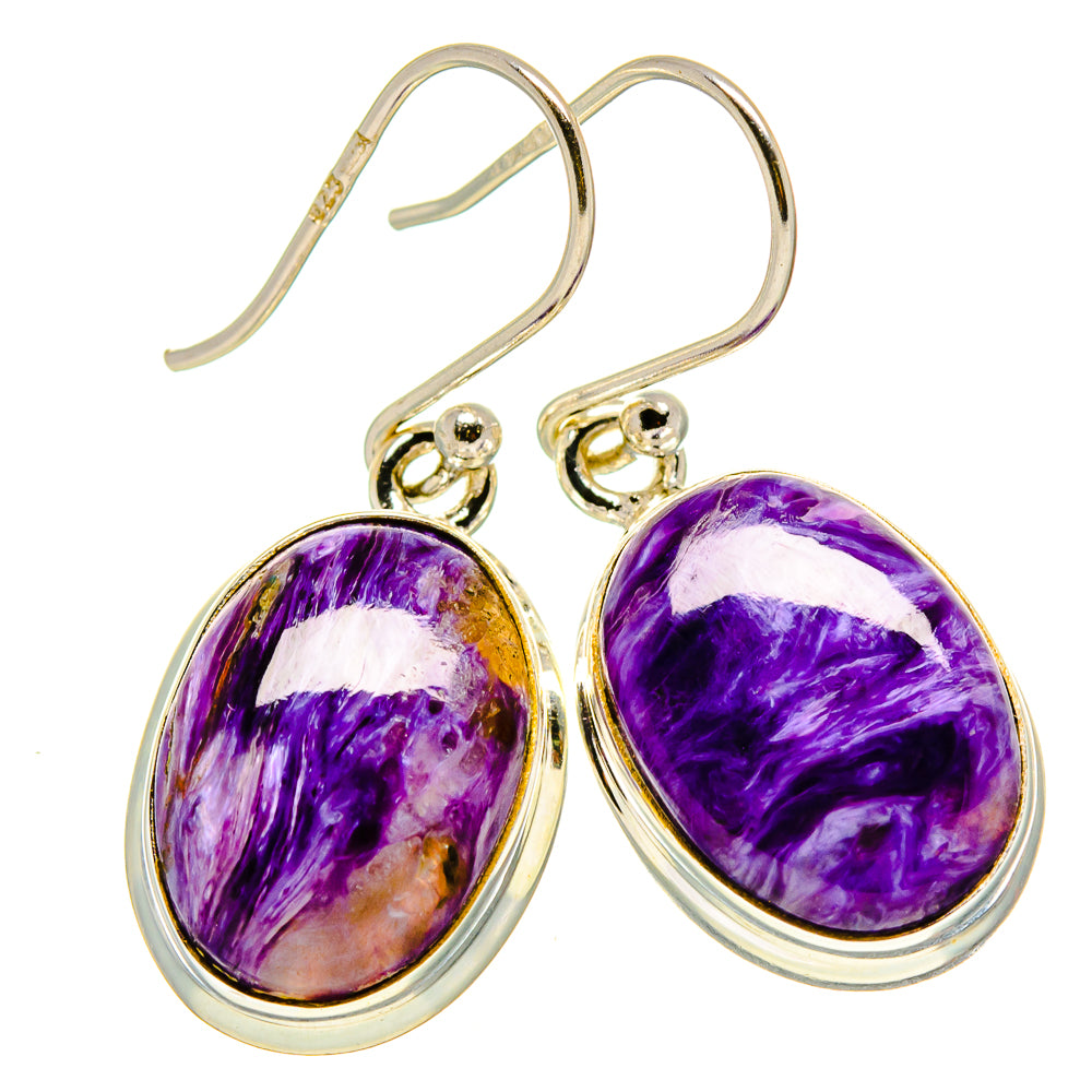 Charoite Earrings handcrafted by Ana Silver Co - EARR414787