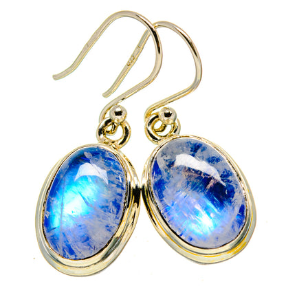 Rainbow Moonstone Earrings handcrafted by Ana Silver Co - EARR414790
