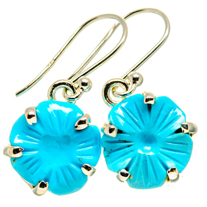 Arizona Turquoise Earrings handcrafted by Ana Silver Co - EARR414798