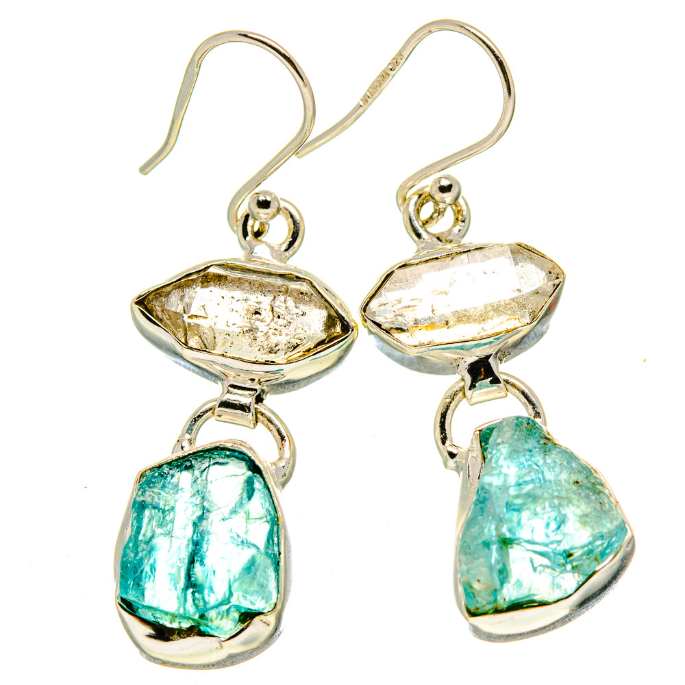 Blue Fluorite Earrings handcrafted by Ana Silver Co - EARR414802