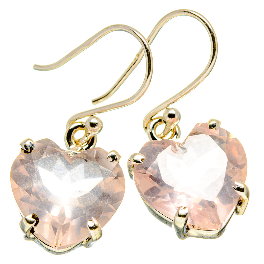 Rose Quartz Earrings handcrafted by Ana Silver Co - EARR414806