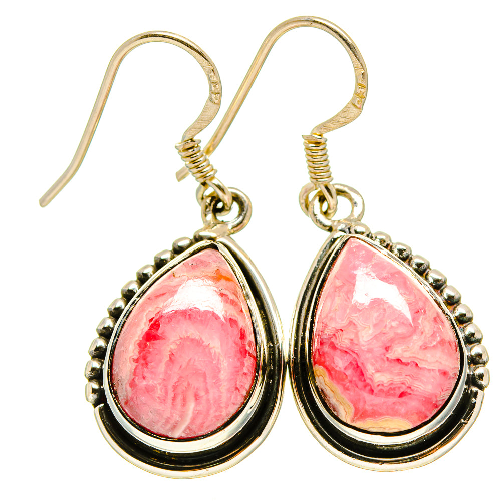 Rhodochrosite Earrings handcrafted by Ana Silver Co - EARR414813