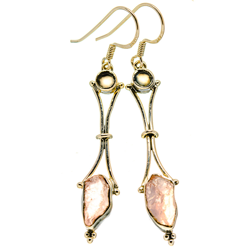 Rose Quartz Earrings handcrafted by Ana Silver Co - EARR414823