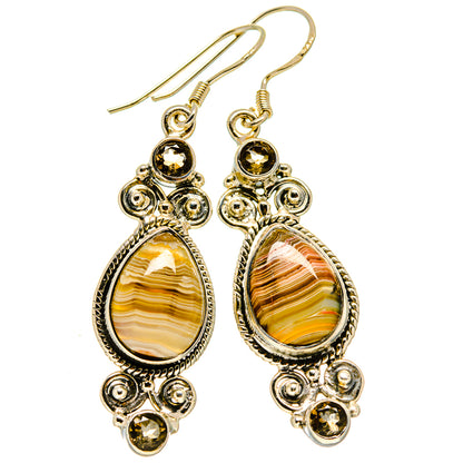 Botswana Agate Earrings handcrafted by Ana Silver Co - EARR414824