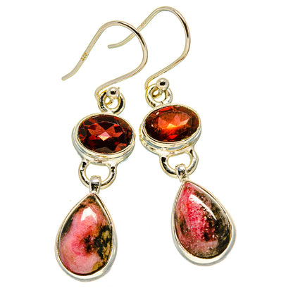 Rhodonite Earrings handcrafted by Ana Silver Co - EARR414828