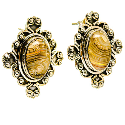 Laguna Lace Agate Earrings handcrafted by Ana Silver Co - EARR414857